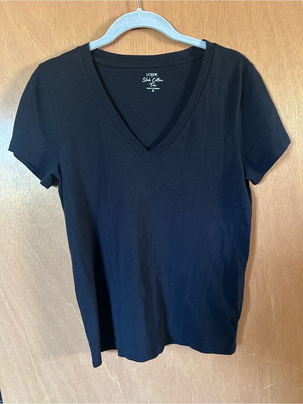 NWT J. Crew Black V-Neck Short Sleeve Tee